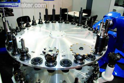 采用外部刀庫(kù)提高生產(chǎn)效率.